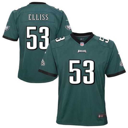 Christian Elliss Philadelphia Eagles Nike Youth Team Game Jersey - Midnight Green