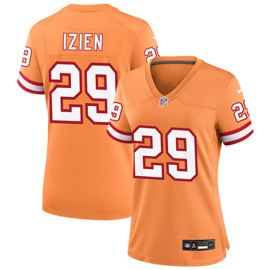 Christian Izien Tampa Bay Buccaneers Nike Women's Throwback Game Jersey - Orange