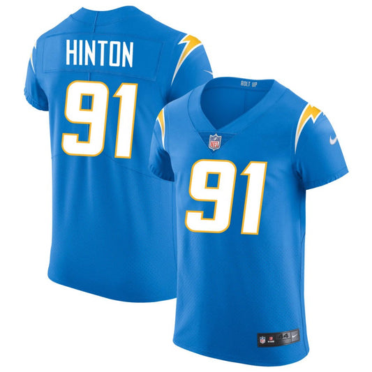 Christopher Hinton Los Angeles Chargers Nike Vapor Elite Jersey - Powder Blue