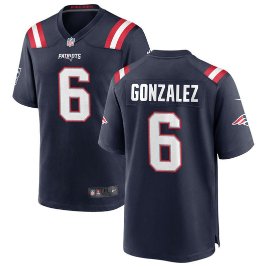 Christian Gonzalez Nike New England Patriots Game Jersey - Navy